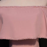 Elegant Trumpet Mermaid Off-the-shoulder Floor Length Pink Prom Dress With Slit HZ0527