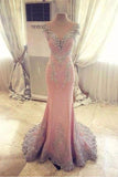 Luxury Mermaid Backless Pink Fashion Prom Dress,Sexy Party Dress,Formal Evening Dress HZ0527
