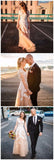 Lace A-line Long Sleeves Tulle Simple Cheap Long Wedding Dresses,Prom Dress HZ0527