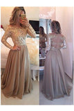 Unique A-Line Long Sleeves Formal Prom Dresses/Evening Dresses HZ0527