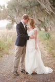 Elegant Cap Sleeve Long Chiffon Sweetheart Pleat Beach Wedding Dress HZ0527