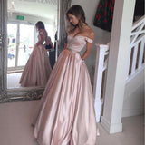 2025 A Line Pink Burgundy Prom Dresses With Pockets, Long Evening Party Dresses HZ0527