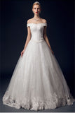 Off Shoulder Long Big Ball Gowns Wedding Dresses For Women HZ0527