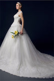 Modest Long Lace Custom Made Ball Gown Wedding Dresses HZ0527