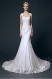 Charming Long Mermaid Lace Wedding Dresses With Straps HZ0527