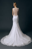 Charming Long Mermaid Lace Wedding Dresses With Straps HZ0527
