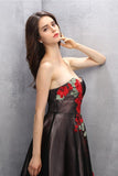 Beauty Black Short Sweetheart Handmade Homecoming Dresses HZ0527