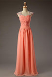 Pretty Long Chiffon Beading Handmade Classy Prom Dresses HZ0527