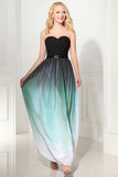 2025 Charming Back Up Lace Ombre Gradient Chiffon Long Prom Dresses HZ0527
