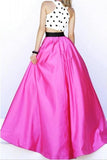 New Design 2 Pieces Halter Long Pretty Prom Evening Dresses HZ0527