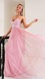 2025 Pink Long Princess Straps Prom Dress,Graduation Dress,Formal Evening Dress HZ0527
