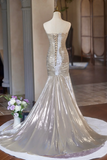 Mermaid Strapless Long Prom Dress, Beautiful Evening Party Dress HZ0527