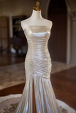 Mermaid Strapless Long Prom Dress, Beautiful Evening Party Dress HZ0527