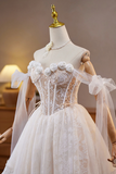 Ivory Lace Flower Pearl Birthday Short Party Dress, Lovely A Line Prom Dress HZ0527