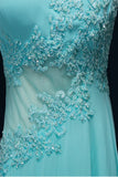 Long Lace Beaded Chiffon Modest Empire Prom Dresses HZ0527