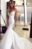 Spaghetti Strap V Neck Lace Long Mermaid Prom Dress HZ0527