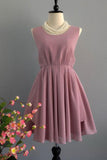 Simple A Line Chiffon Short Homecoming Dresses,Graduation Dresses HZ0527