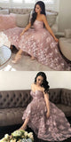 Princess A-Line Sweetheart Blush Homecoming Dress with Lace Appliques HZ0527