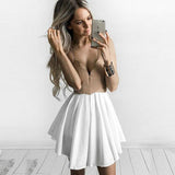 A-Line Spaghetti Straps Short Homecoming Dress with Pleats HZ0527