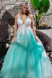 Stunning Lace Applique Ball Gown Long Ball Gowns Prom Dresses Quinceanera Dress HZ0527