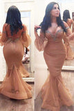 Sexy Mermaid Sweetheart 3/4 Sleeve Long Plus Size Prom Dress With Beads HZ0527