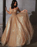 Sparkly A Line Elegant Long Prom Dress, Evening Party Dresses HZ0527
