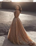 Sparkly A Line Elegant Long Prom Dress, Evening Party Dresses HZ0527