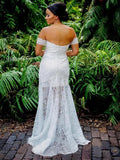 Sweetheart Sheath Lace Bridal Dress Beach Wedding Dresses With Slit HZ0527