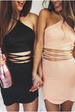 Fashion Halter Sheath Sleeveless Mini Cocktail Dresses, Homecoming Dress HZ0527