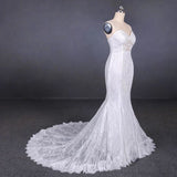 Mermaid Spaghetti Straps Lace Wedding Dress, Fashion Long Bridal Dresses HZ0527