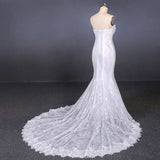 Mermaid Spaghetti Straps Lace Wedding Dress, Fashion Long Bridal Dresses HZ0527
