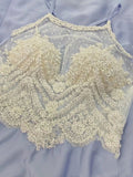 Halter Neckline Lilac Chiffon Lace Appliques Long Prom Dresses HZ0527