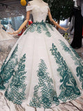 Off the Shoulder Prom Dresses,Ball Gown Wedding Dress, Quinceanera Dresses HZ0527