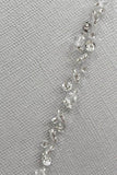 One Layer Fingertip Beading Edge Wedding Veil with Crystals and Sequins HZ0527
