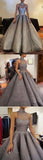 Sparkle High Neck Long Prom Dresses,Gorgeous Ball Gown HZ0527