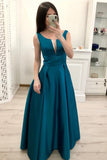 Simple A Line Satin Prom Dresses, Cheap Formal Dress For Teens HZ0527