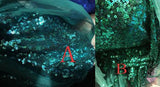 Shinny Green Sequined Ball Gown Cheap Prom Dress, Quinceanera Dresses HZ0527