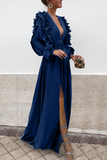 Boho Colorful V Neck A Line Cheap Bridesmaid Dress, Long Modest Dresses HZ0527