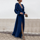Boho Colorful V Neck A Line Cheap Bridesmaid Dress, Long Modest Dresses HZ0527