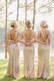 Sexy Short Sleeves Sequins Bling Long Bridesmaid Dresses 2025 HZ0527
