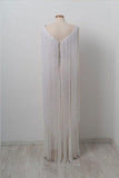 Unique Bateau Floor-length Chic Long Off White Prom Dress HZ0527