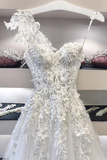Promfast Long White Sweetheart Neck Lace Applique Prom Dress, Evening Dresses HZ0527