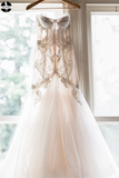Promfast Gorgeous Mermaid Beading Lace Strapless Sweetheart Wedding Dresses HZ0527
