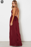 2025 A-line Custom Spaghetti Straps Prom Dresses Burgundy Long Prom Dresses Evening Dress HZ0527