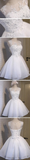 Promfast White Lace Open Back Sexy Homecoming Prom Dresses, Cheap Homecoming Dresses HZ0527