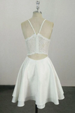 Promfast Cute Spaghetti Straps V Neck Knee Length Short Prom Dress, Homecoming Dress HZ0527