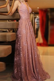 Promfast Glamorous Lace Prom Dresses A line Backless Appliqued Gowns HZ0527