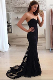 Promfast Black Sweetheart Mermaid Lace Prom Dress,Chic Prom Dress,Party Prom Gowns HZ0527