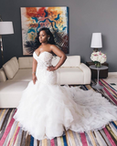 Trumpet Mermaid Wedding Dress Sweetheart Lace Beaded Bridal Gown HZ0527