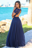 Chiffon Sweetheart Neckline A Line Bridesmaid Dresses With Appliques HZ0527